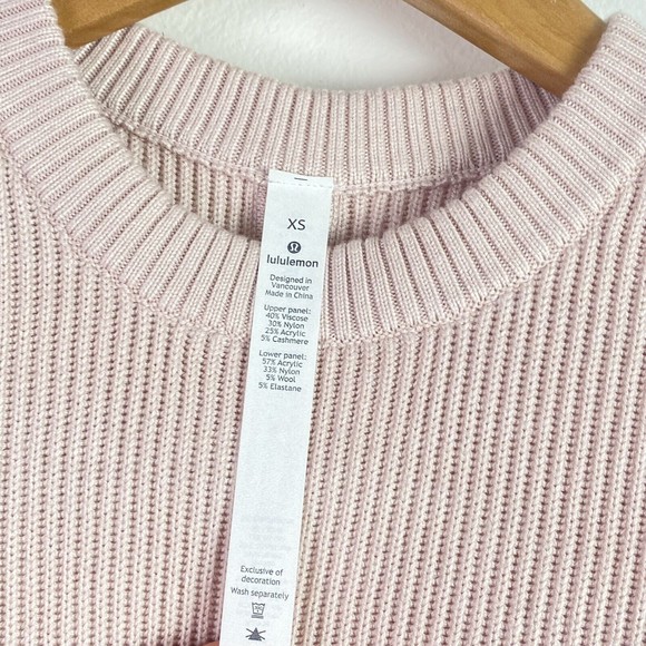 NWT Lululemon Cashmere Wool Restful Intention Sweater Dress Pink XS LW3CN0S - Picture 10 of 13